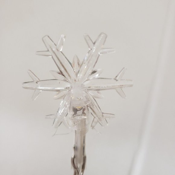 Snowflake string light battery Frozen theme set of 2 - Picture 1 of 8